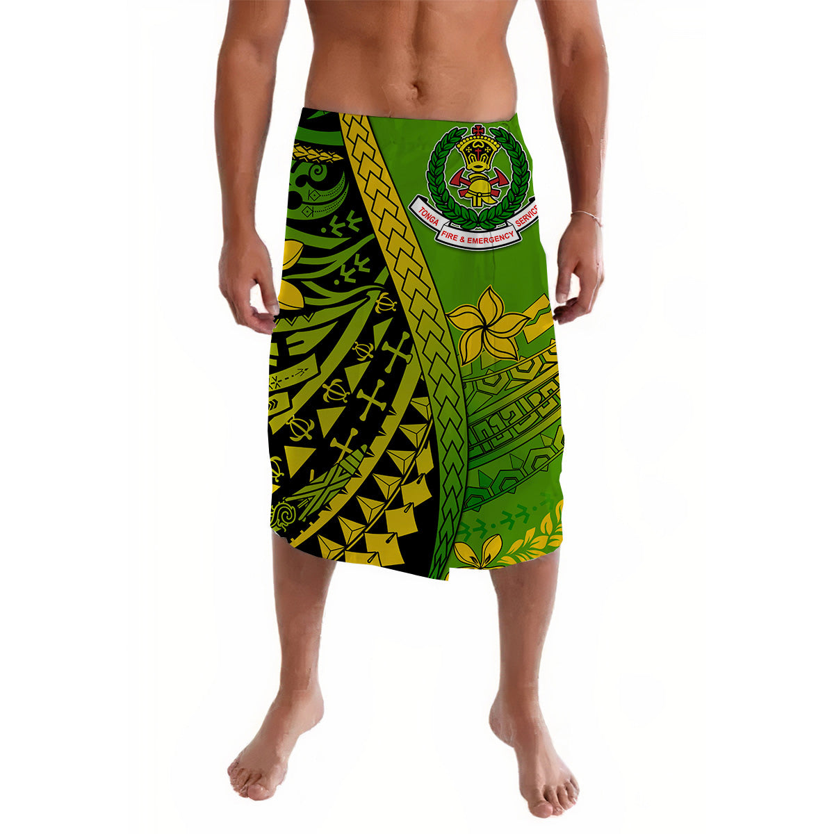 Tonga Fire And Emergency Services Lavalava Polynesian Minimalist Style