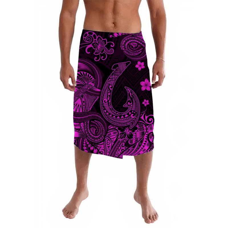 Hawaii Fish Hook Polynesian Lavalava Unique Style - Pink