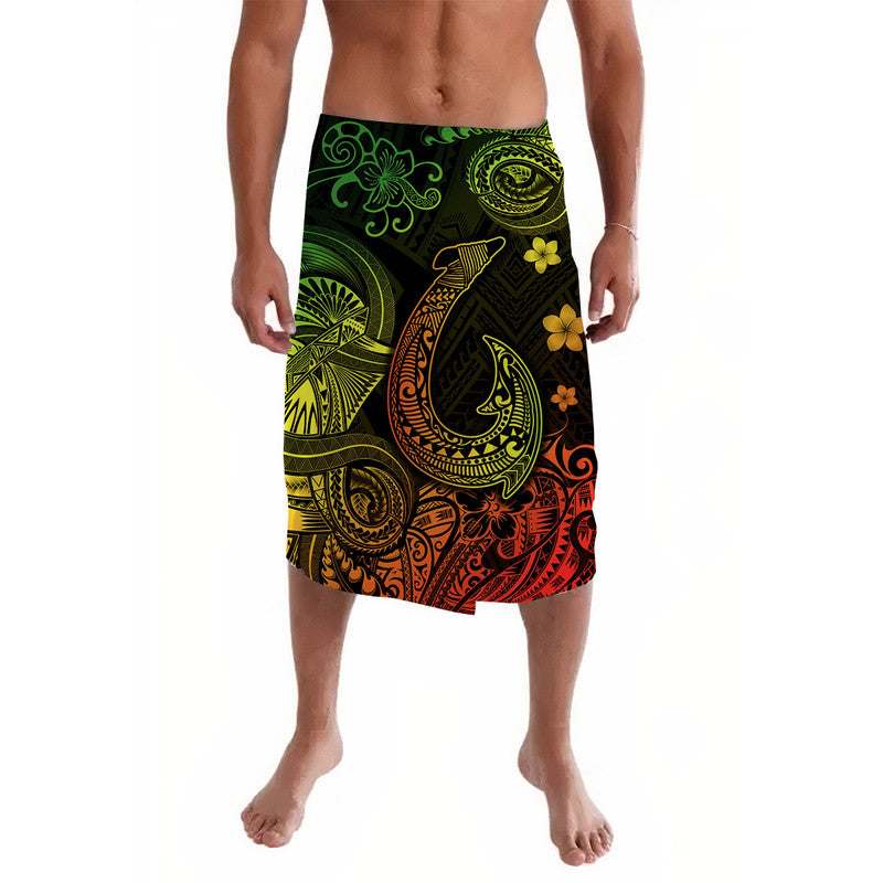 Hawaii Fish Hook Polynesian Lavalava Unique Style - Reggae