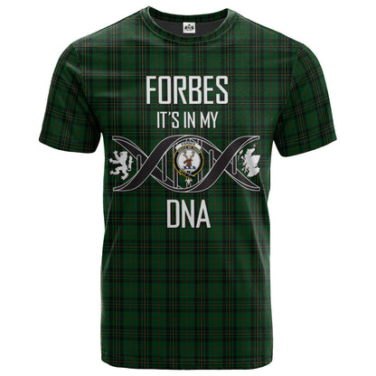 Printivon Forbes 1842 Clan DNA In Me Tartan Crest T Shirt