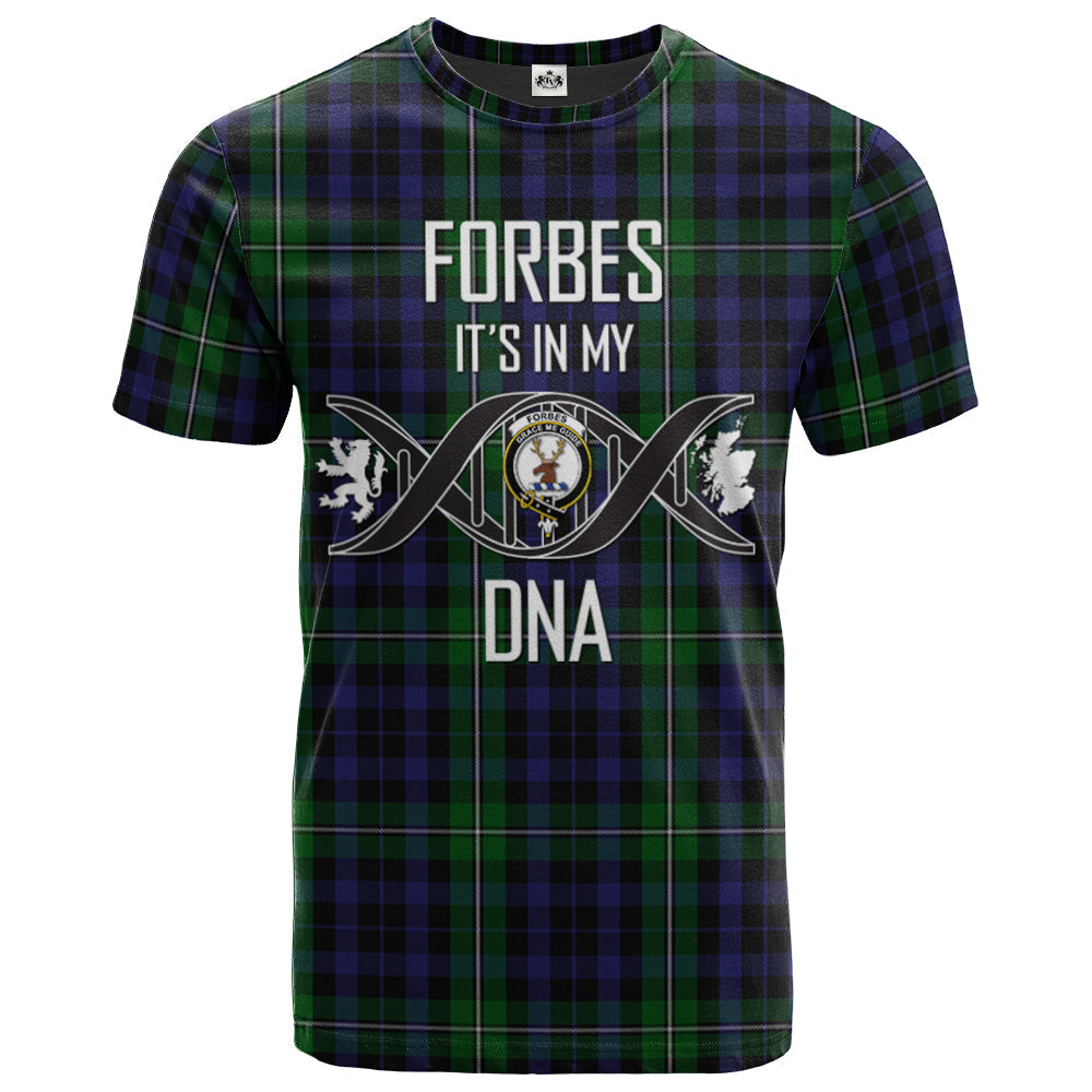 Printivon Forbes Ancient 02 Clan DNA In Me Tartan Crest T Shirt