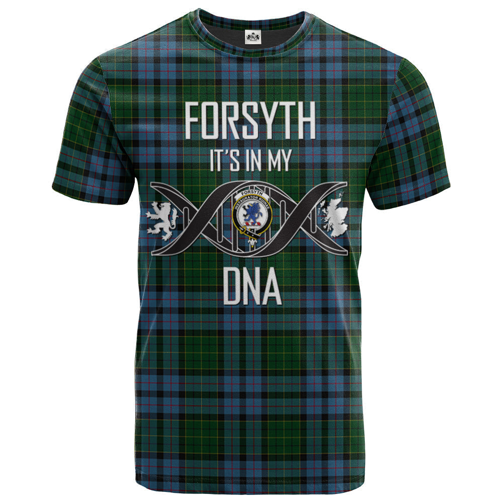 Printivon Forsyth 01 Clan DNA In Me Tartan Crest T Shirt