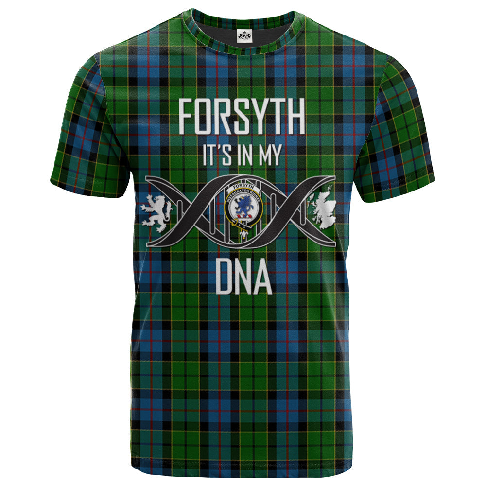 Printivon Forsyth 02 Clan DNA In Me Tartan Crest T Shirt