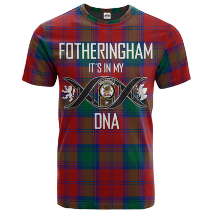 Printivon Fotheringham Modern Clan DNA In Me Tartan Crest T Shirt