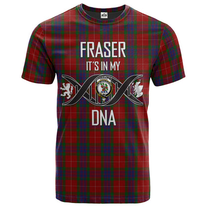 Printivon Fraser 01 Clan DNA In Me Tartan Crest T Shirt
