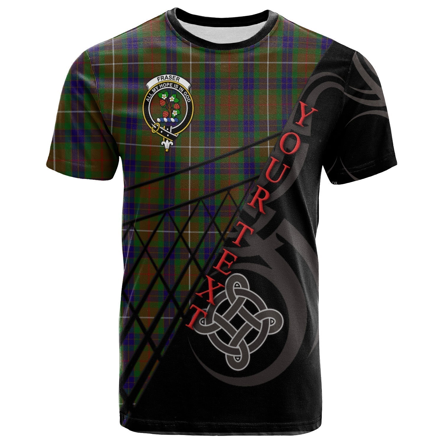 Printivon Fraser Hunting 01 T Shirt Pattern Celtic 