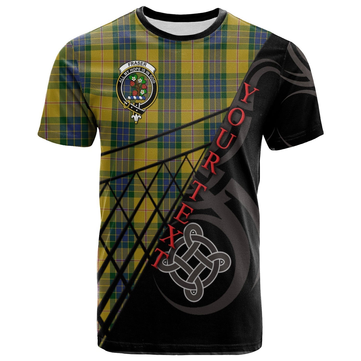 Printivon Fraser Yellow T Shirt Pattern Celtic 