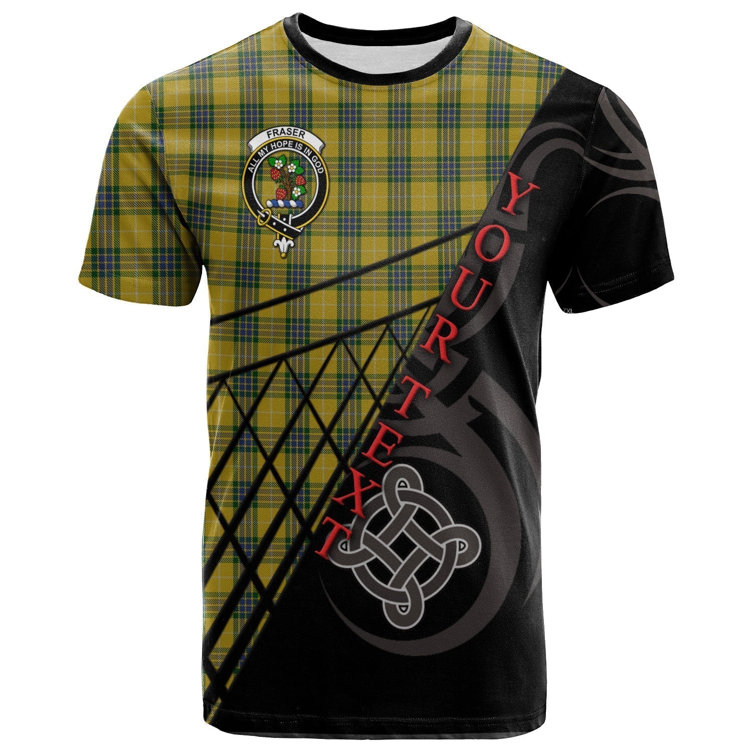 Printivon Fraser Yellow 2 T Shirt Pattern Celtic 