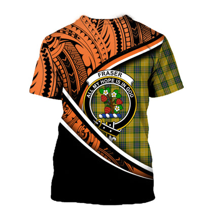 Printivon Fraser Yellow T Shirt Pattern Polynesian
