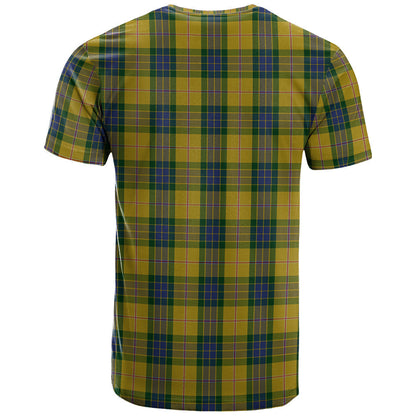 Printivon Fraser Yellow Clan DNA In Me Tartan Crest T Shirt