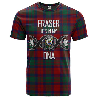 Printivon Fraser of Altyre Clan DNA In Me Tartan Crest T Shirt