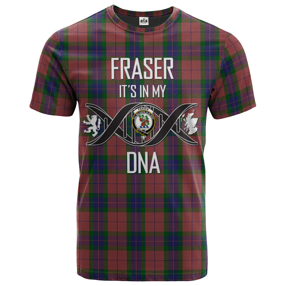 Printivon Fraser of Boblainy Hugh Clan DNA In Me Tartan Crest T Shirt
