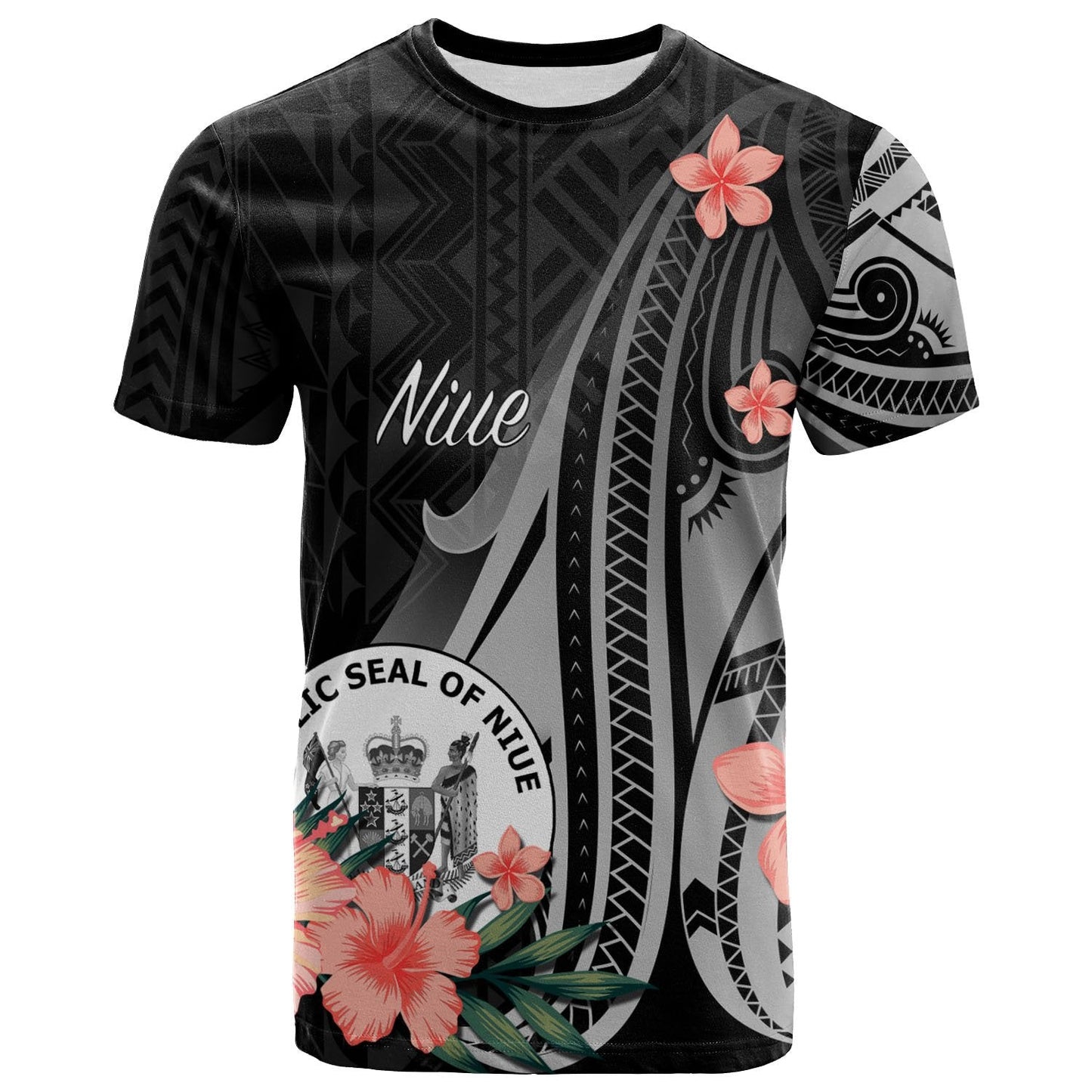 Niue T Shirt Polynesian Hibiscus Pattern Style