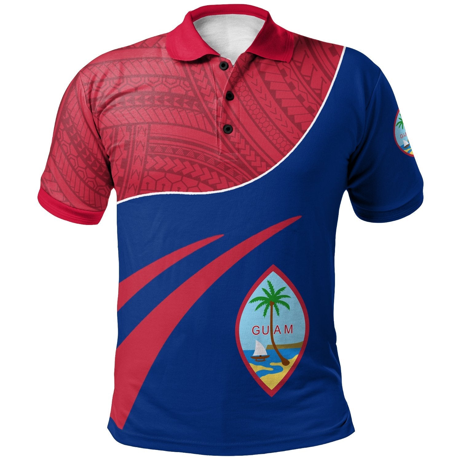 Guam Polo Shirt - Curve Style