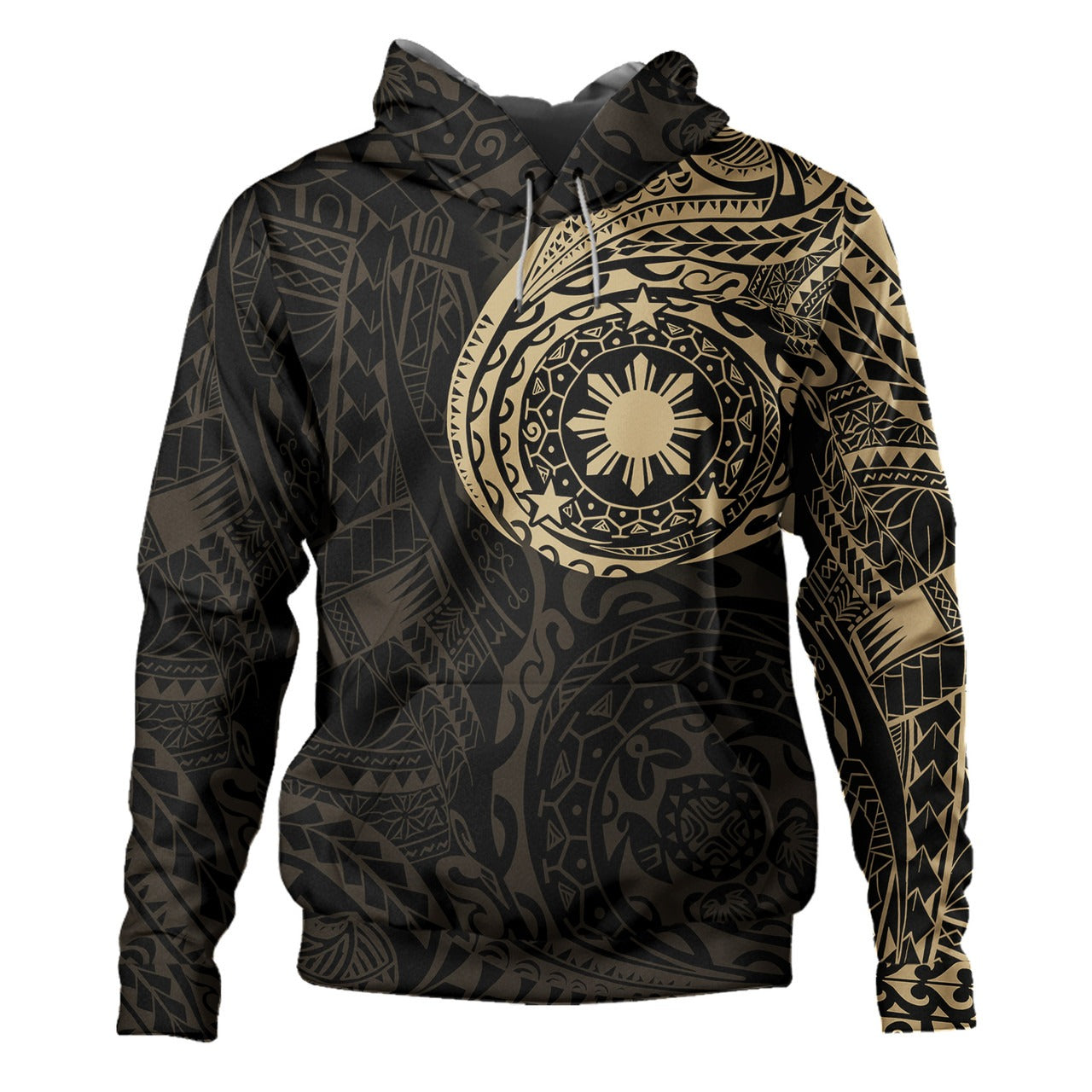 Philippines Filipinos Polynesian Tattoo Style Unisex Printed Zip Hoodie
