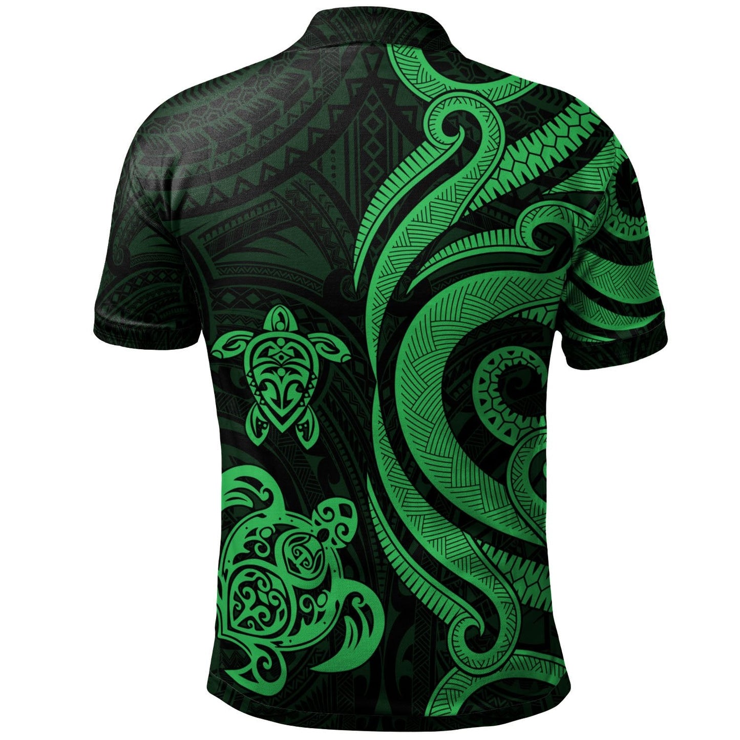 Marshall Islands Polo Shirt - Green Tentacle Turtle