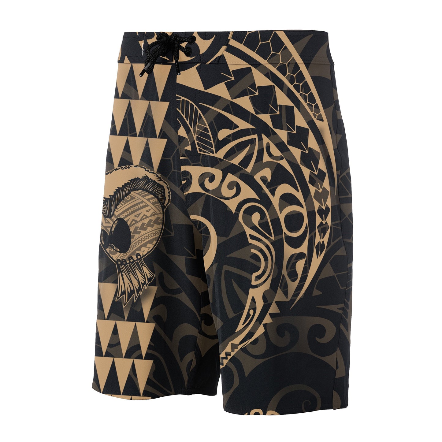 Hawaii Polynesian Warrior Board Shorts Gold V.2