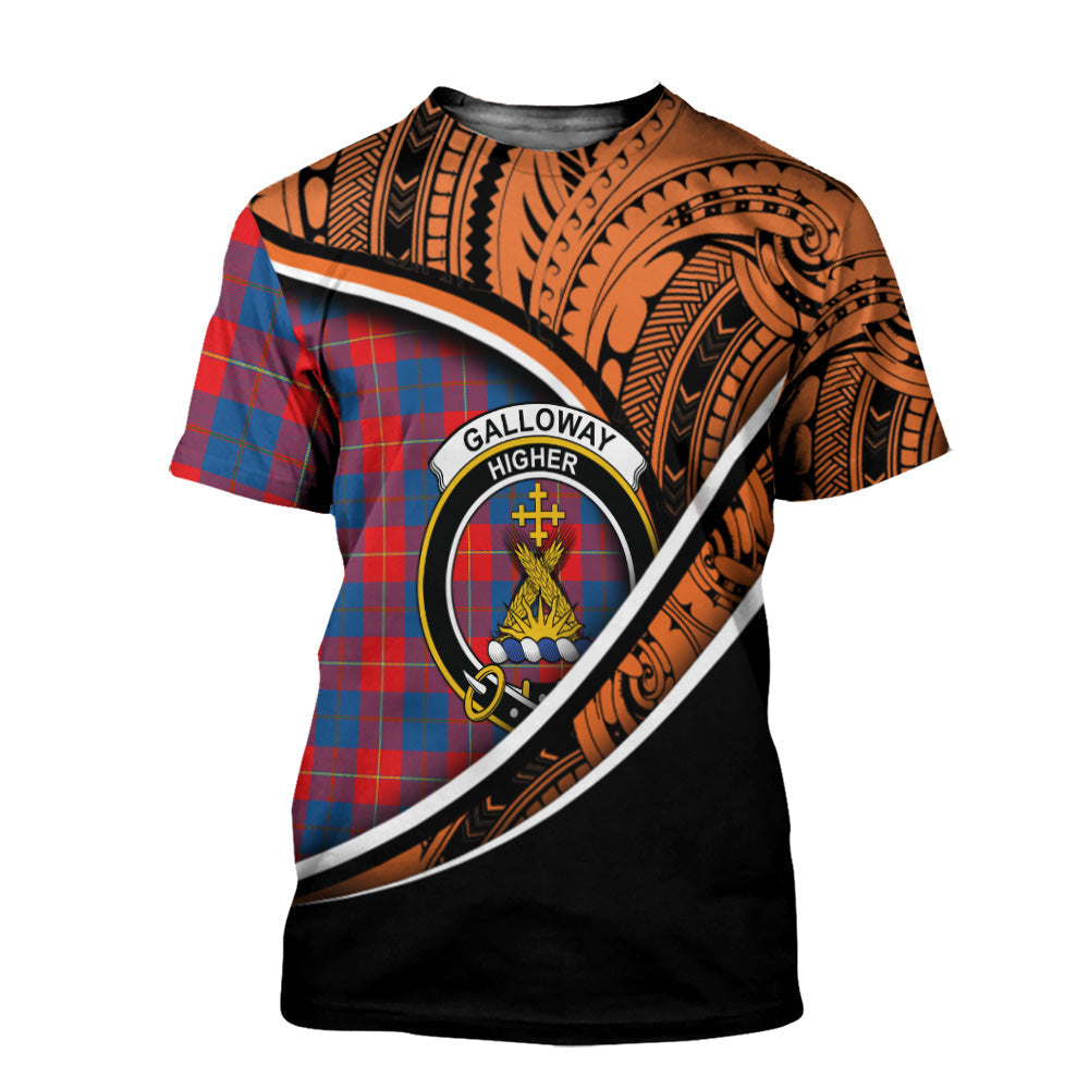 Printivon Galloway Red T Shirt Pattern Polynesian 