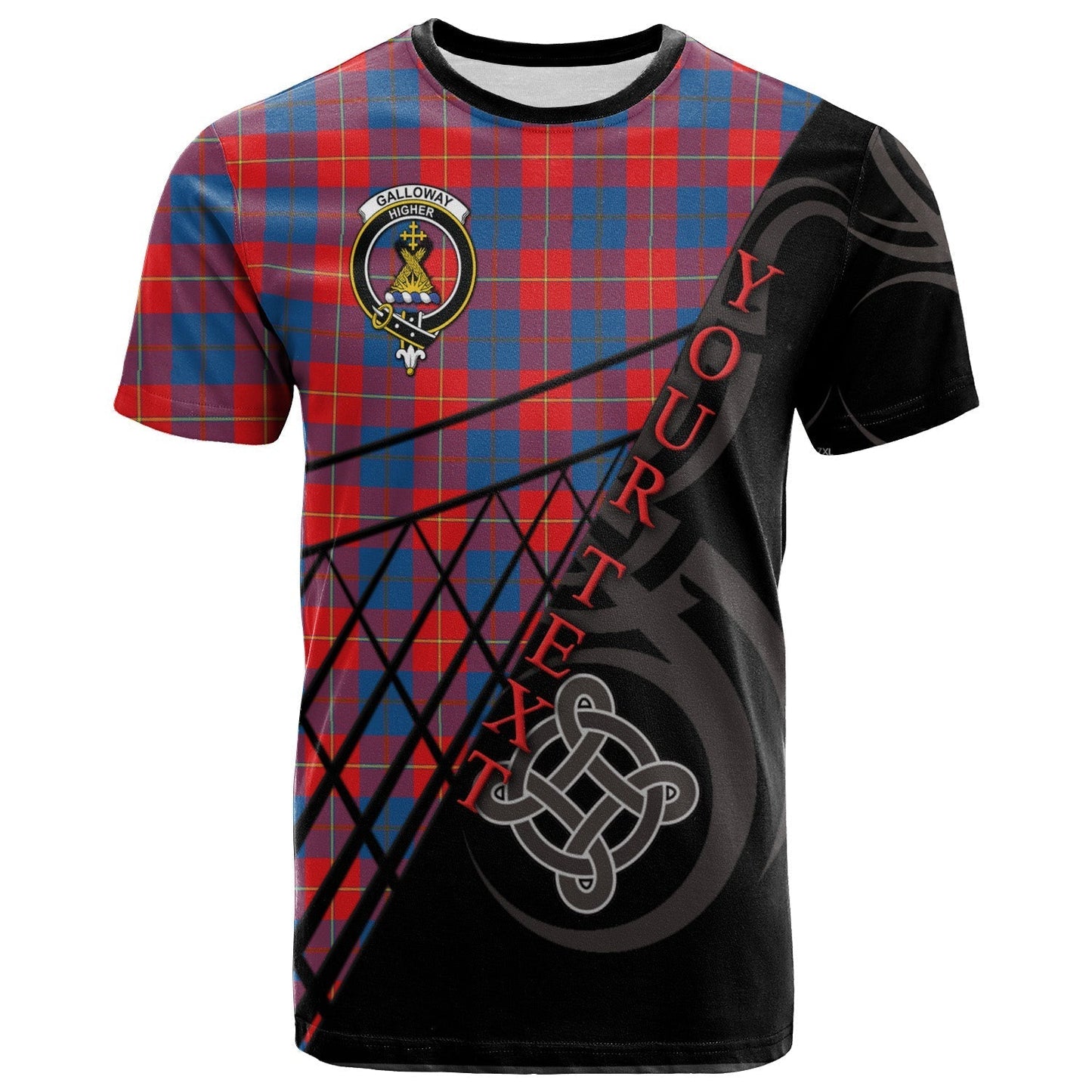 Printivon Galloway Red T Shirt Pattern Celtic 