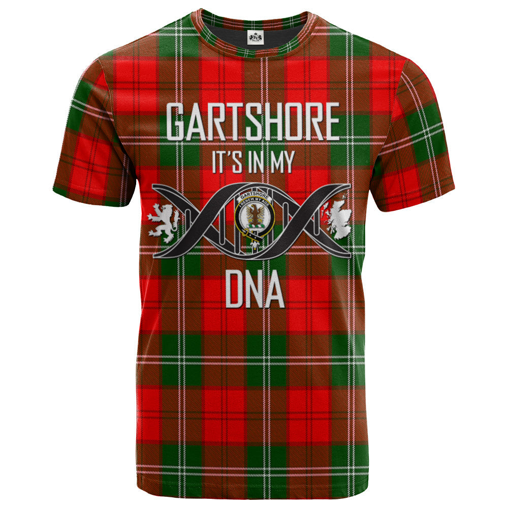 Printivon Gartshore Clan DNA In Me Tartan Crest T Shirt
