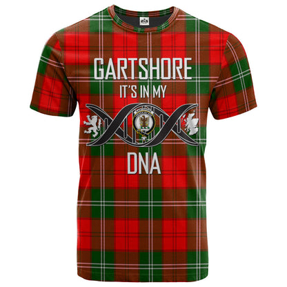 Printivon Gartshore Clan DNA In Me Tartan Crest T Shirt