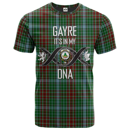 Printivon Gayre Clan DNA In Me Tartan Crest T Shirt