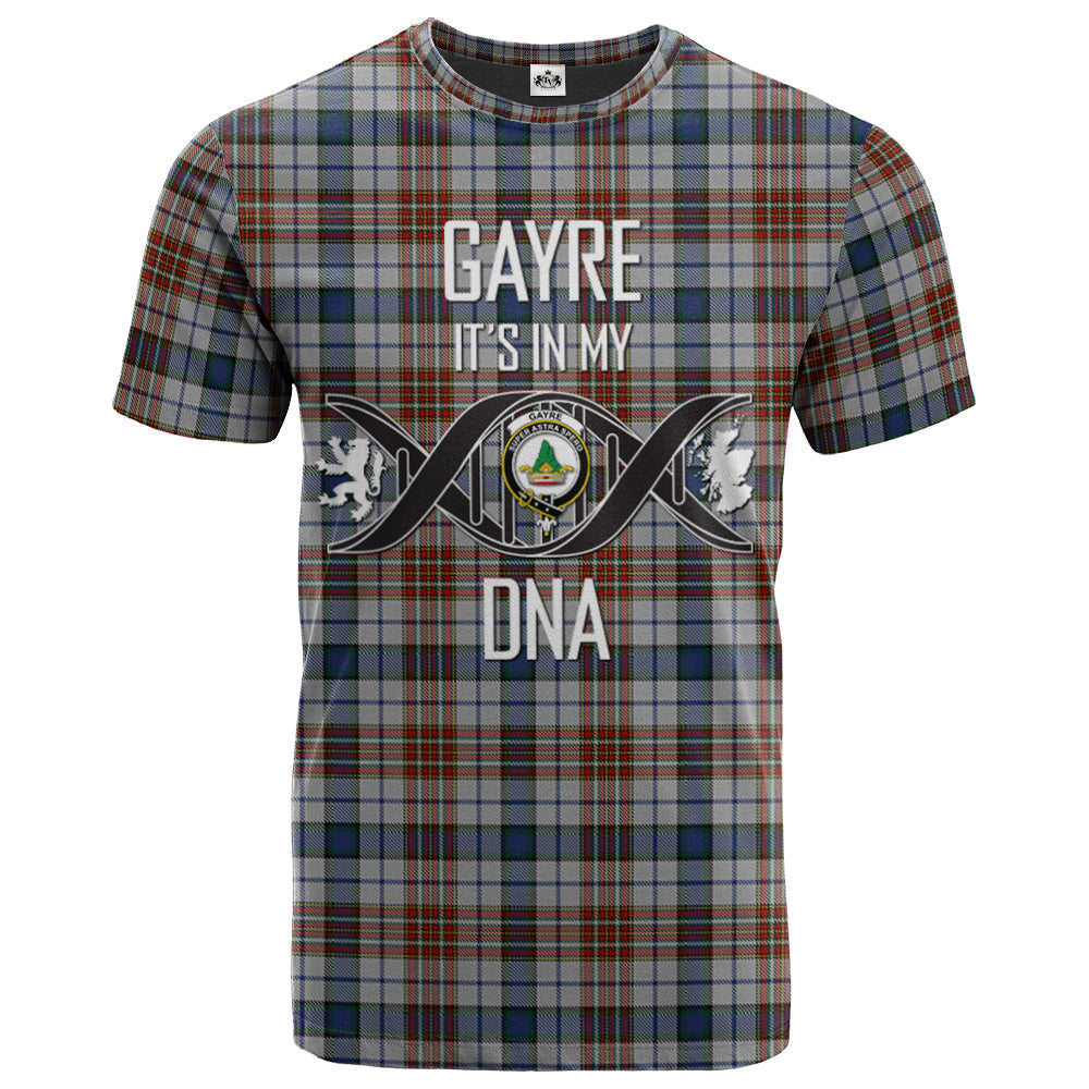 Printivon Gayre Arisaidh Clan DNA In Me Tartan Crest T Shirt