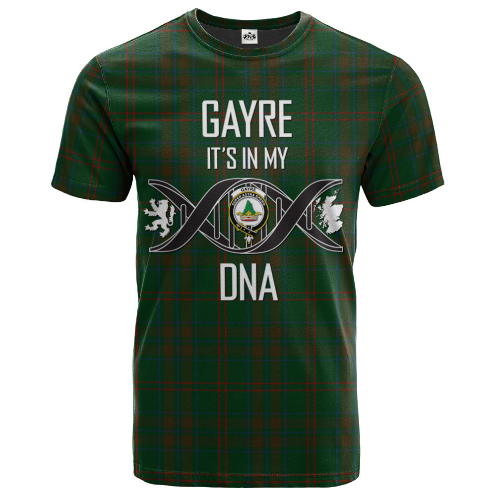 Printivon Gayre Bodyguard 01 Clan DNA In Me Tartan Crest T Shirt