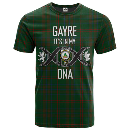 Printivon Gayre Bodyguard 01 Clan DNA In Me Tartan Crest T Shirt