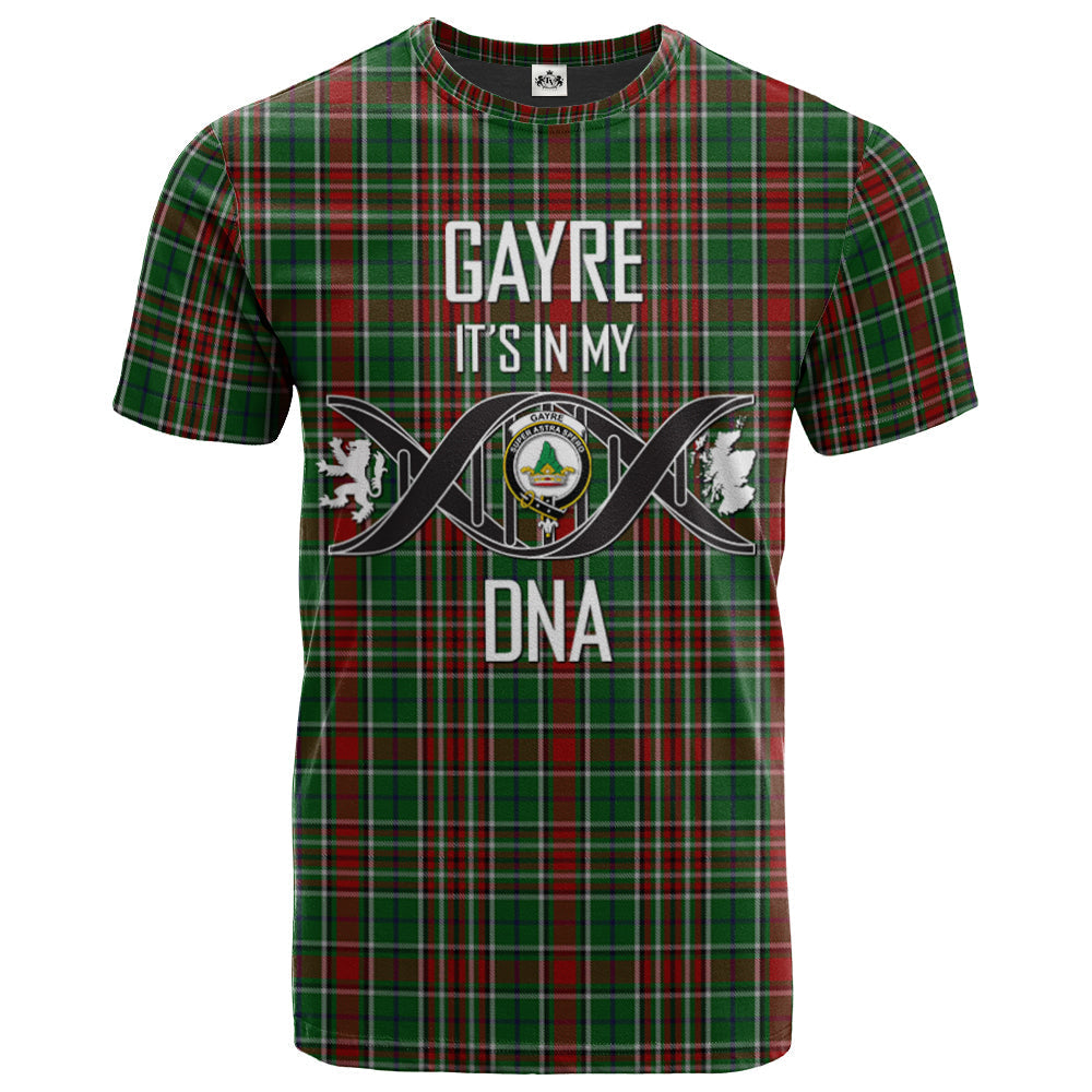 Printivon Gayre Bodyguard 02 Clan DNA In Me Tartan Crest T Shirt