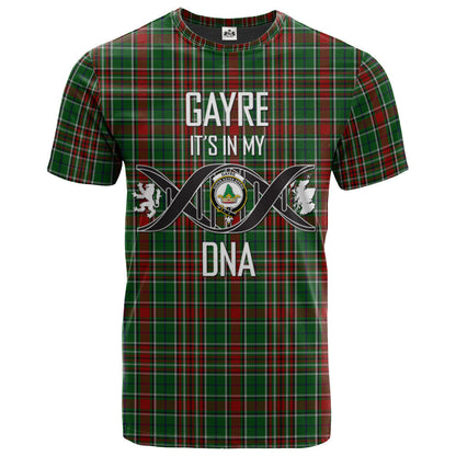 Printivon Gayre Bodyguard 02 Clan DNA In Me Tartan Crest T Shirt