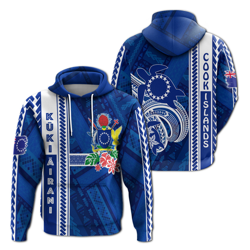 Cook Islands Turtle With Polynesian Geometrical Pattern Hoodie