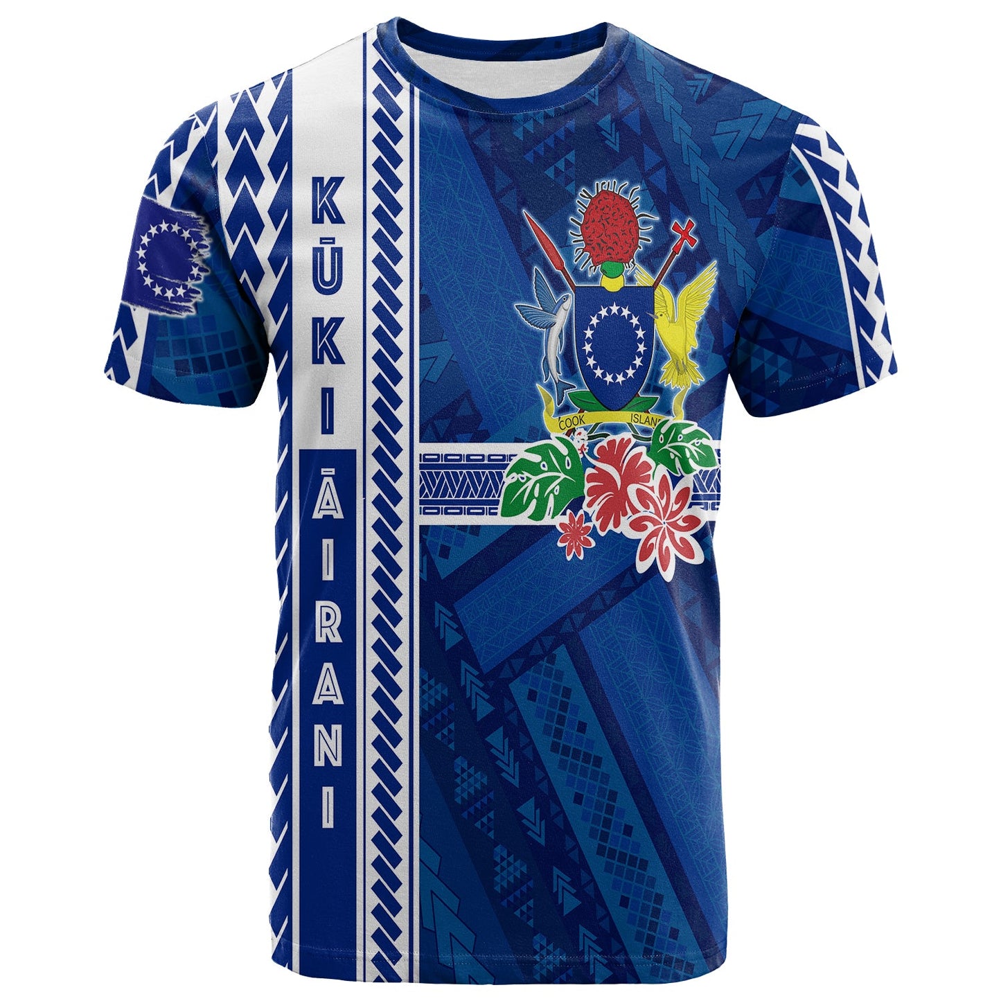 Cook Islands Turtle With Polynesian Geometrical Pattern T Shirt