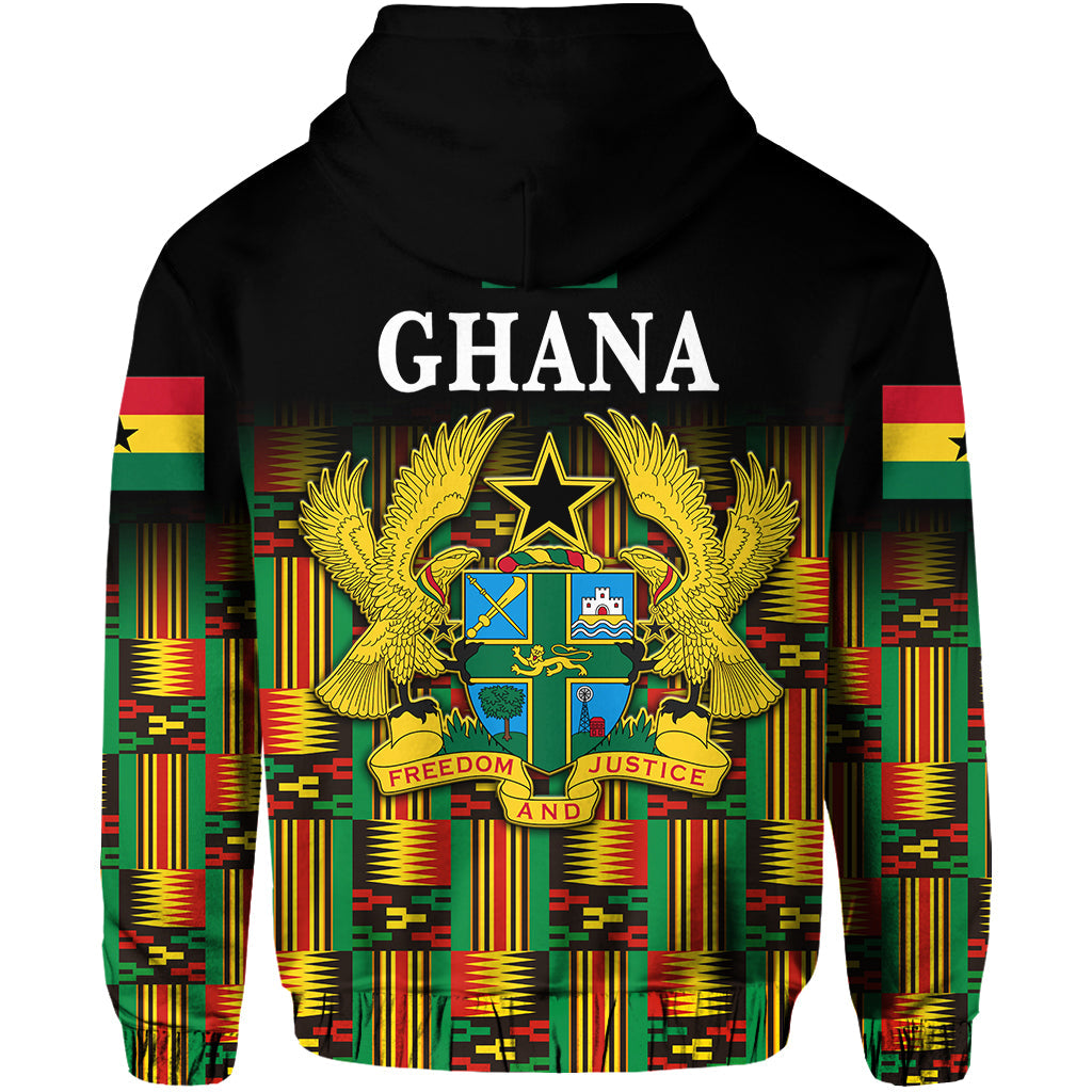 Ghana Hoodie Coat Of Arms Kente Pride