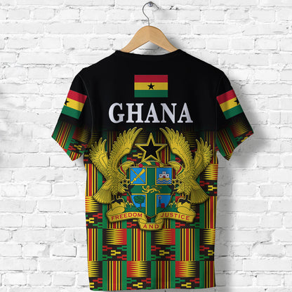 Ghana T Shirt Coat Of Arms Kente Pride