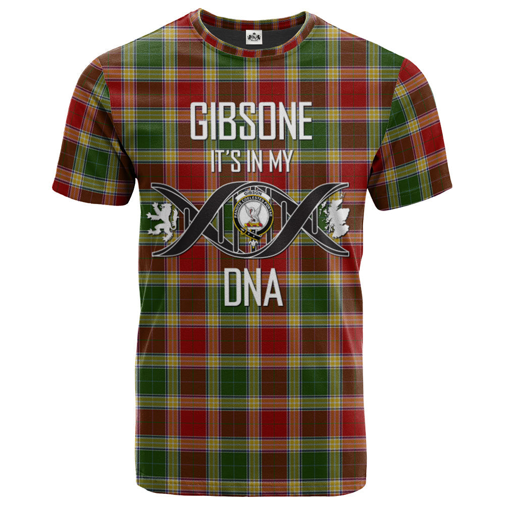 Printivon Gibsone (Gibson Gibbs) 01 Clan DNA In Me Tartan Crest T Shirt