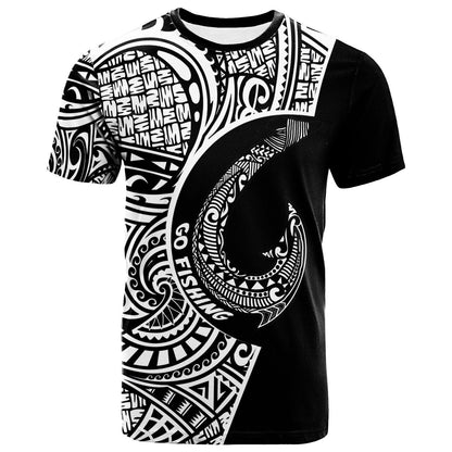 Kosrae T Shirt Kosrae Go Fishing Black Color