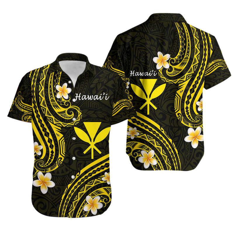 Hawaii Hawaiian Shirt Gold Polynesian Line Style