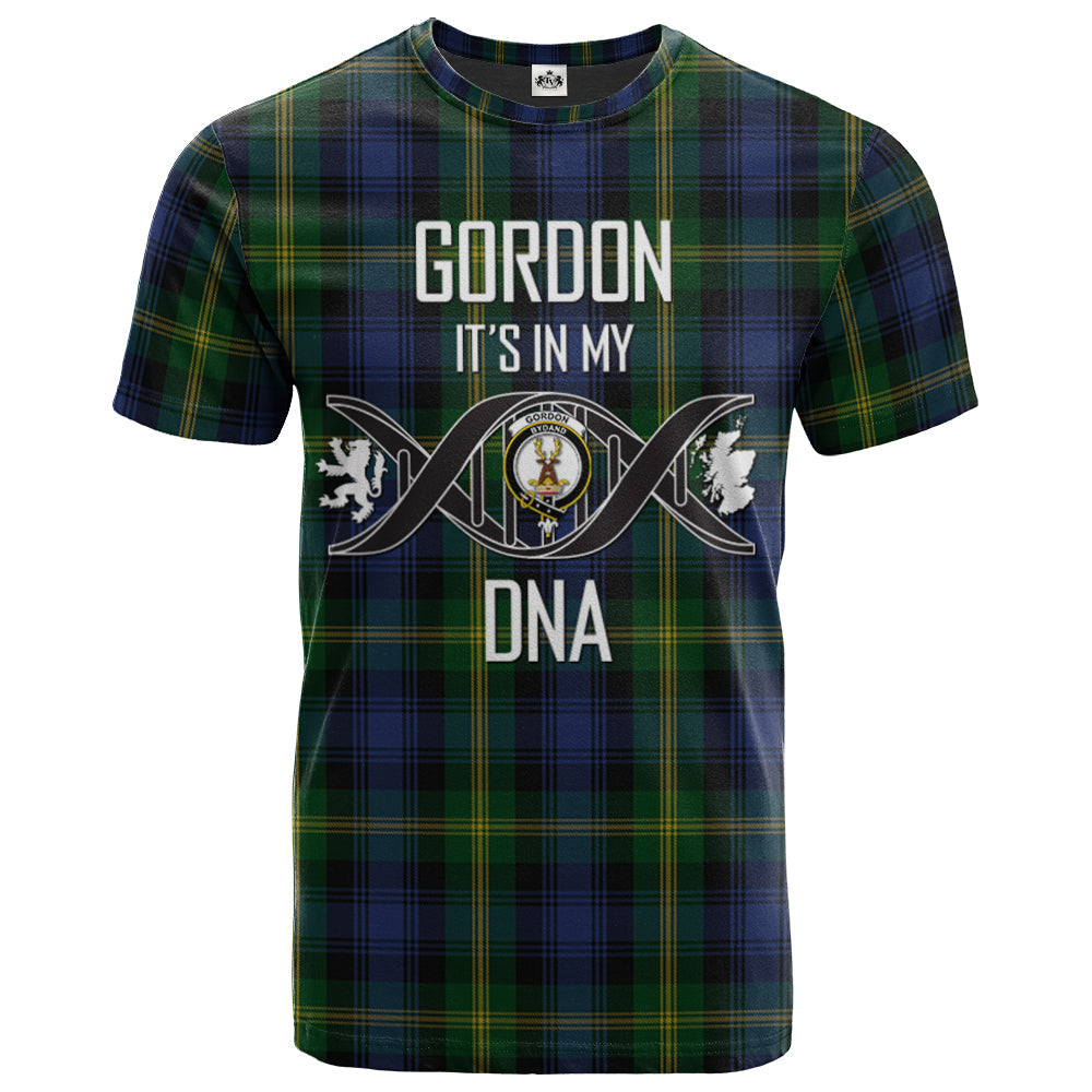 Printivon Gordon 02 Clan DNA In Me Tartan Crest T Shirt