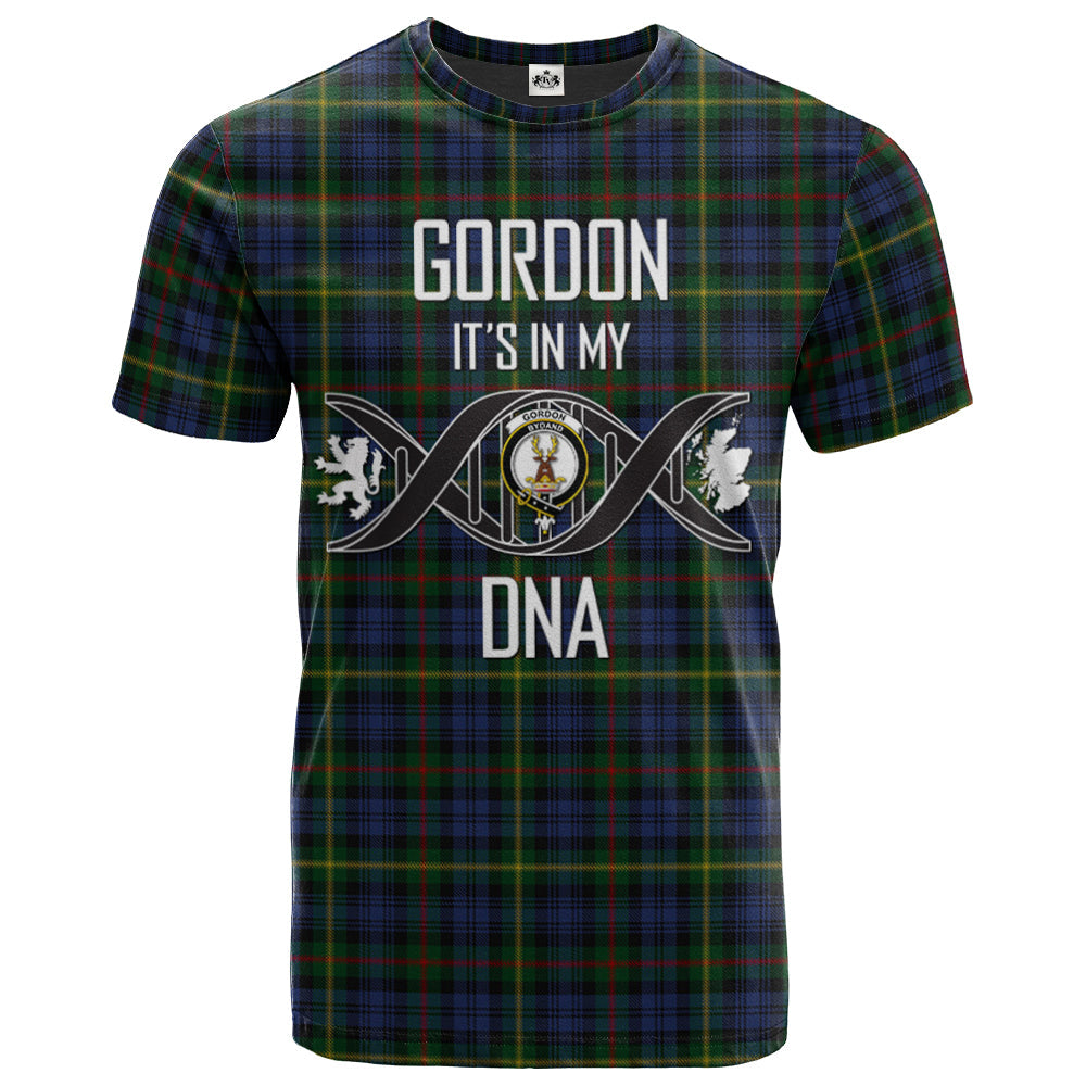 Printivon Gordon 04 Clan DNA In Me Tartan Crest T Shirt