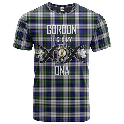 Printivon Gordon Dress Modern Clan DNA In Me Tartan Crest T Shirt