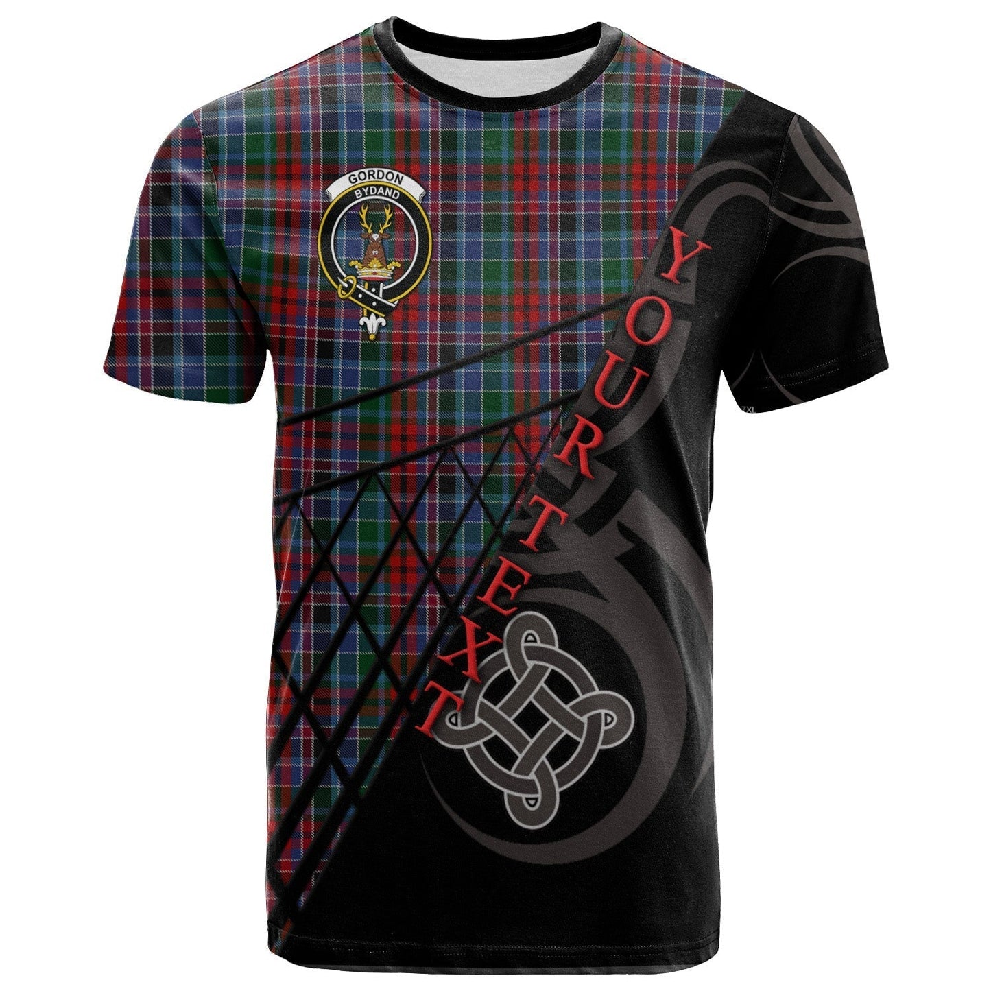 Printivon Gordon Red 01 T Shirt Pattern Celtic 