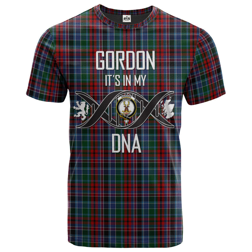 Printivon Gordon Red 01 Clan DNA In Me Tartan Crest T Shirt