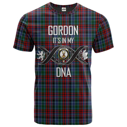 Printivon Gordon Red 01 Clan DNA In Me Tartan Crest T Shirt