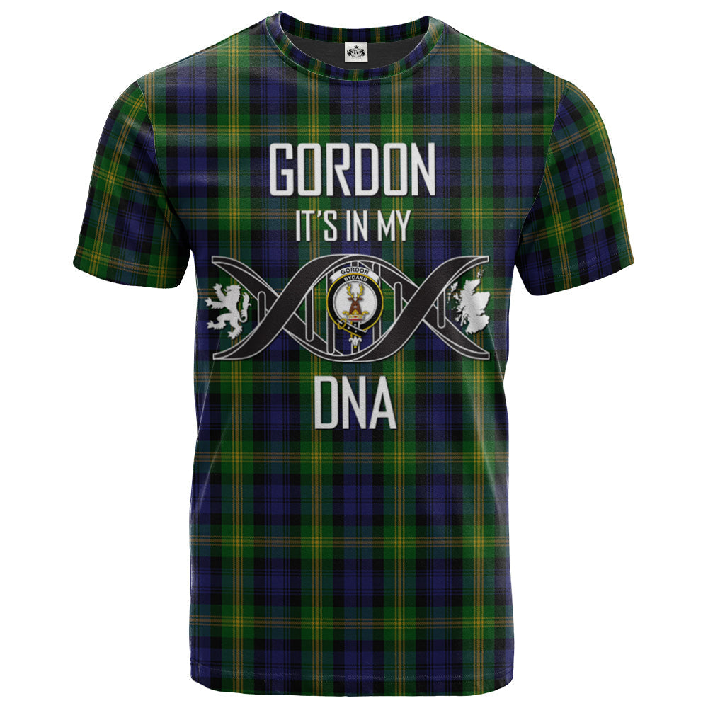 Printivon Gordon of Esselmont Clan DNA In Me Tartan Crest T Shirt