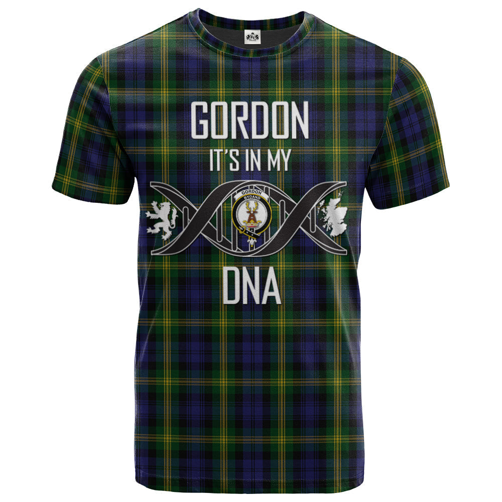 Printivon Gordon of Esslemont Clan DNA In Me Tartan Crest T Shirt