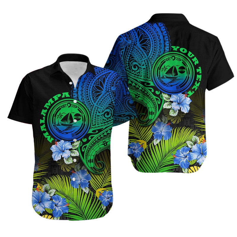 Custom Personalised Vanuatu Malampa Province Hawaiian Shirt Hibiscus Tribal Polynesian Tattoo Ver Gradient