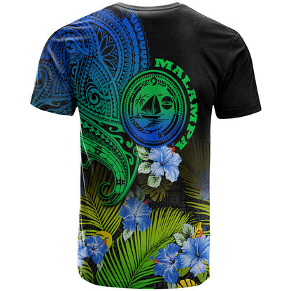 Vanuatu Malampa Province T Shirt Hibiscus Tribal Polynesian Tattoo Ver Gradient