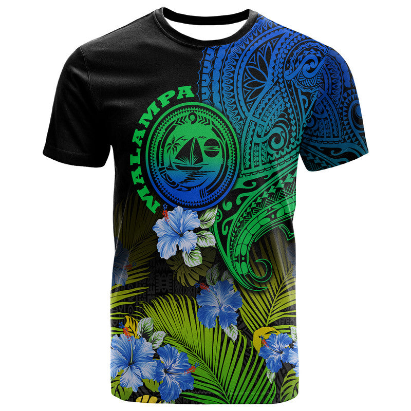 Vanuatu Malampa Province T Shirt Hibiscus Tribal Polynesian Tattoo Ver Gradient