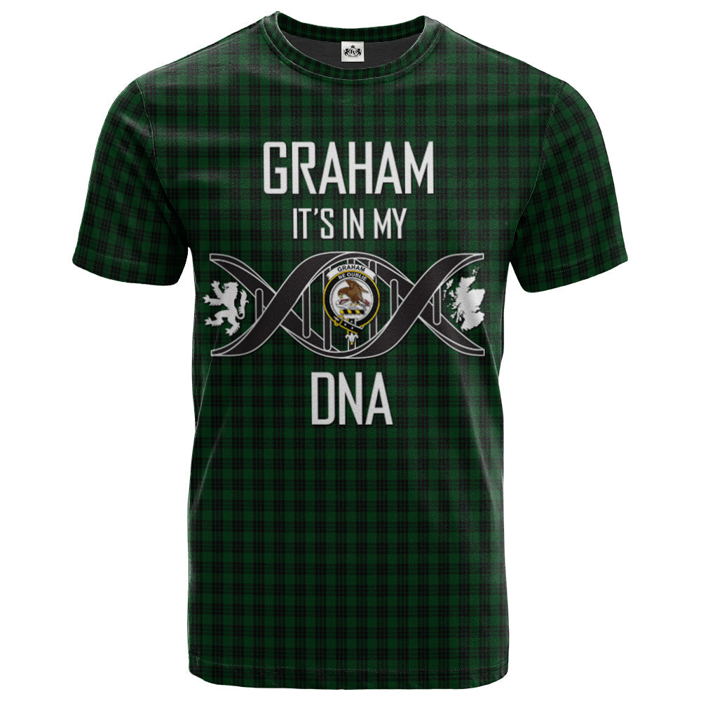 Printivon Graham Clan DNA In Me Tartan Crest T Shirt